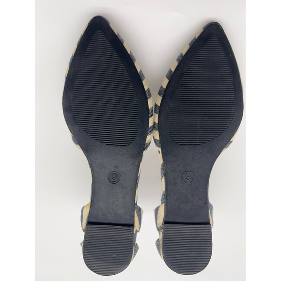 Merona Point toe blue and white stripe flats (Excellent Condition) - Picture 4 of 4